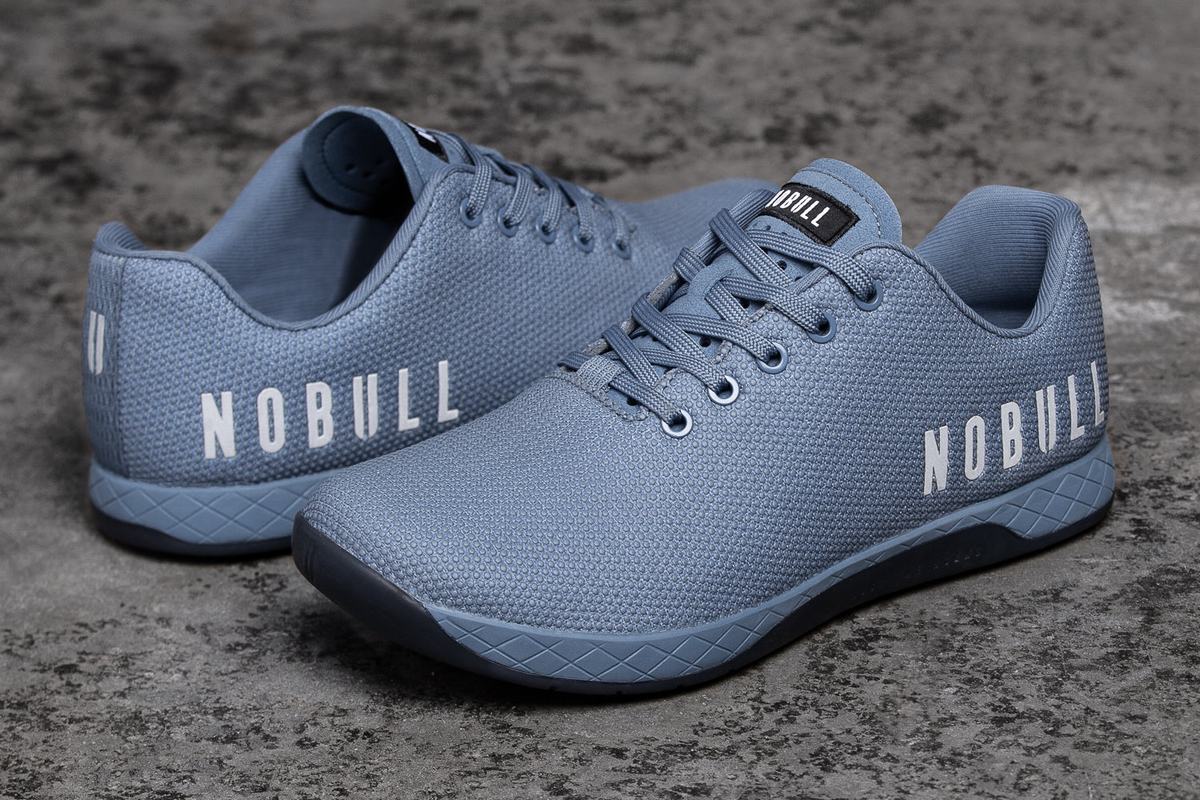 Nobull Superfabric Men's Trainers Grey Blue | Australia (NF8945)